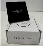 Tuya Zigbee Curtain Touch Switch with Neutral Line, Up & Down Function, 10A Rated, Tempered Glass, Compatible with Alexa & Google Home